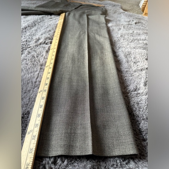 MaxMara Wool Blend straight-leg long inseam textured weave pants size 6 (small) - Picture 11 of 15